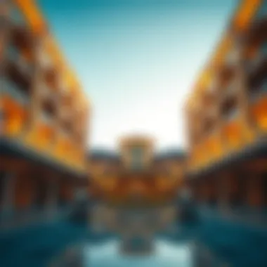 Iconic architectural design of الوافي مول دبي