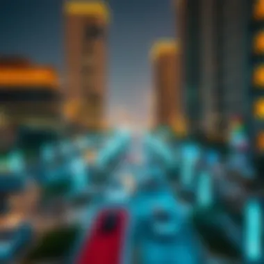 Strategic location of الوافي مول دبي within Dubai