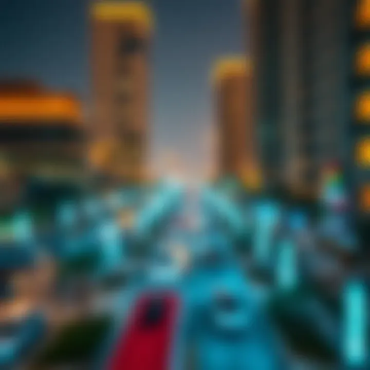 Strategic location of الوافي مول دبي within Dubai