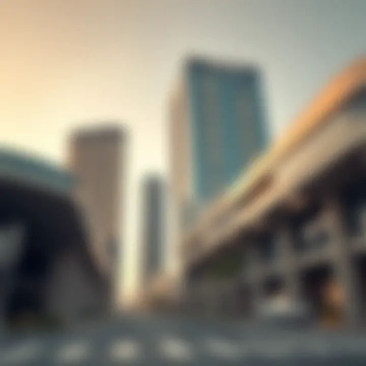 Modern architecture of the Business Center in Bur Dubai