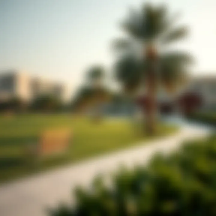 Community park in Art 9 Silicon Oasis featuring recreational areas and green spaces