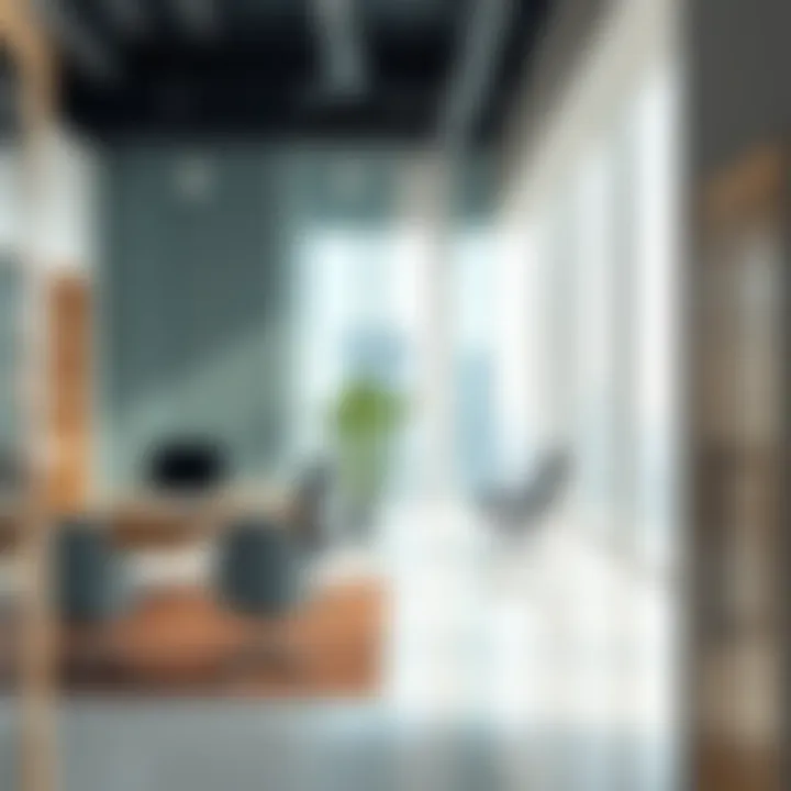 Interior shot of a modern office space within Art 9 Silicon Oasis, highlighting innovative design