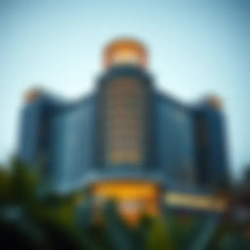 Stunning exterior view of the Carlton Downtown Hotel highlighting its modern architecture