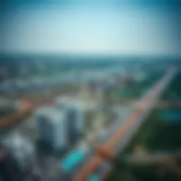 Aerial view showcasing the expansive Cherrywoods development