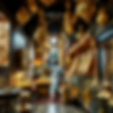 Cultural artifacts reflecting history in the markets