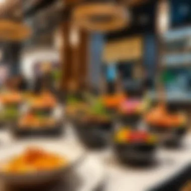 Artfully presented dishes highlighting diverse cuisines