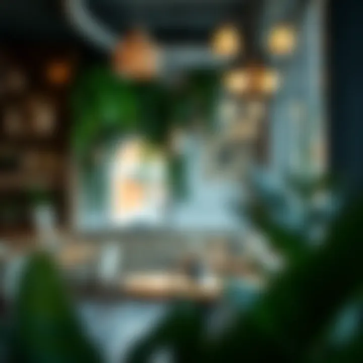 Charming cafe interior showcasing unique decor
