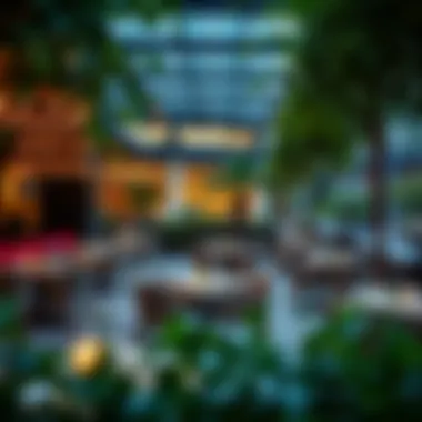 Vibrant Outdoor Dining Experience Vibrant outdoor dining space with lush surroundings