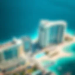 Aerial view of Emaar Beachfront showcasing modern architecture