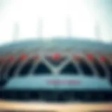 Exterior view showcasing the architectural design of Etihad Arena