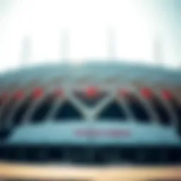 Exterior view showcasing the architectural design of Etihad Arena