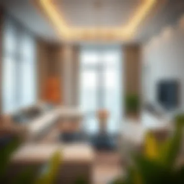 A cozy living space in an affordable Dubai residence, highlighting modern design