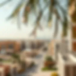 A panoramic view of a budget-friendly neighborhood in Dubai showcasing affordable residences