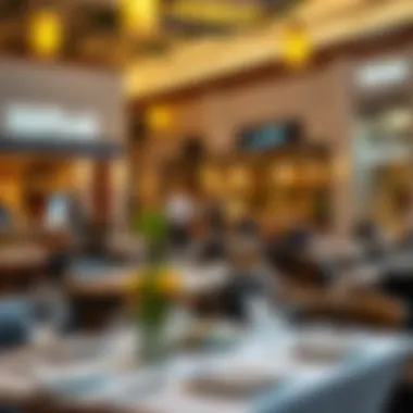 Dining options available within Designer Outlet Dubai