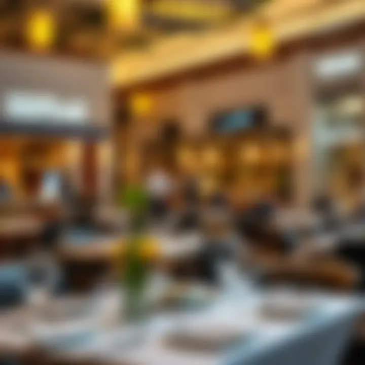 Dining options available within Designer Outlet Dubai