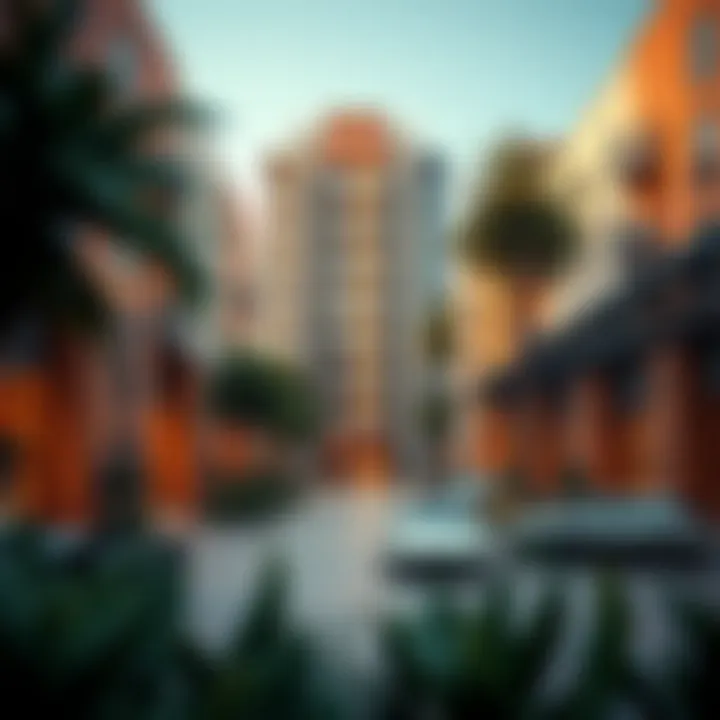 Vibrant community setting in Dubai with bachelor rooms