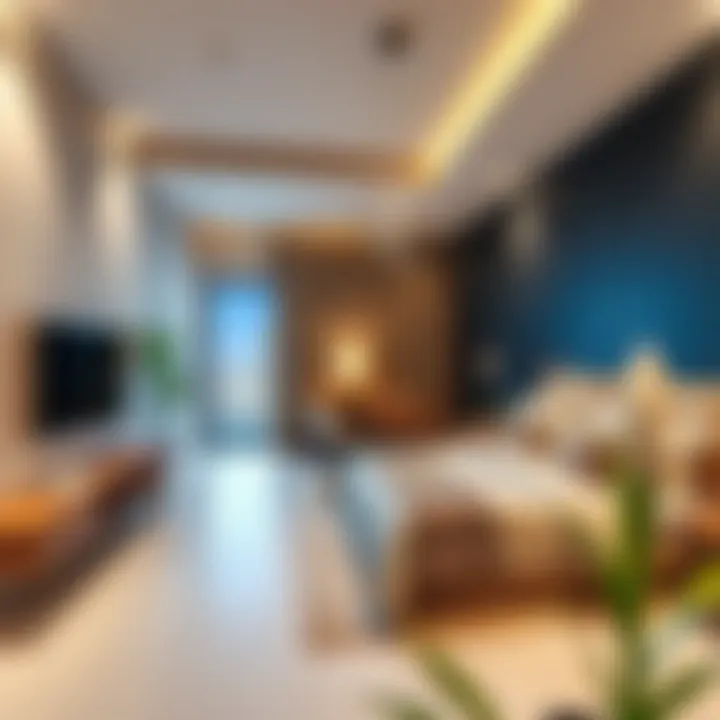 Stylish bachelor room showcasing modern design