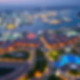 Aerial view showcasing the vibrant landscape of Al Quoz