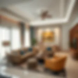 Cozy family room in Al Nahda 2, showcasing modern decor and spacious layout