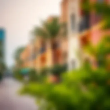 Vibrant neighborhood view of Al Nahda 2, highlighting local amenities and greenery