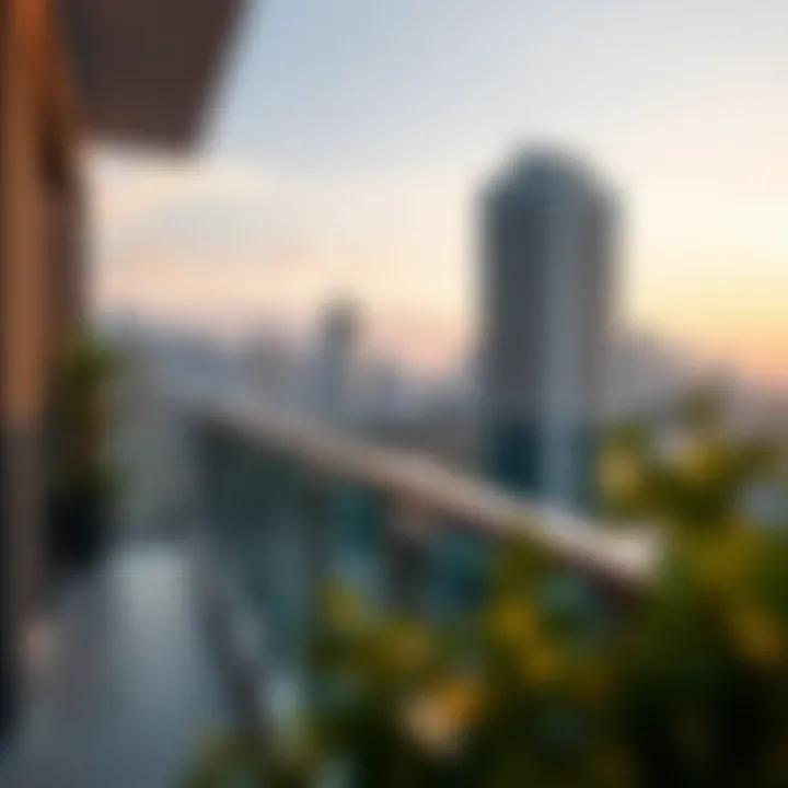 Scenic view from a balcony of Grand Heights Hotel Apartments