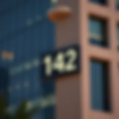 Makani number signage on a Dubai building