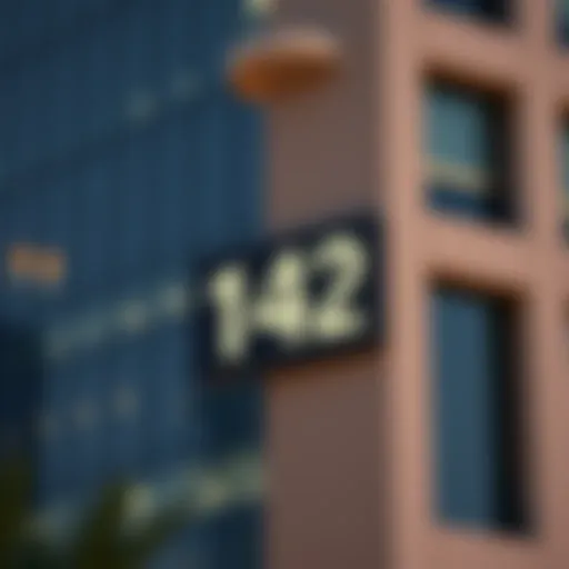 Makani number signage on a Dubai building