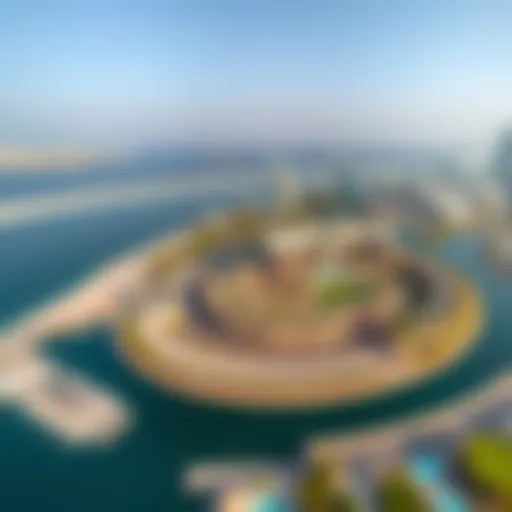 Aerial view of Maryah Island showcasing its architectural beauty and landscape