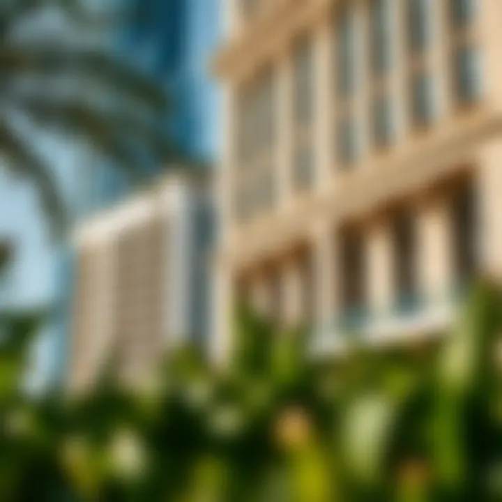 Architectural Detail on Maryah Island Architectural detail of a prominent building on Maryah Island