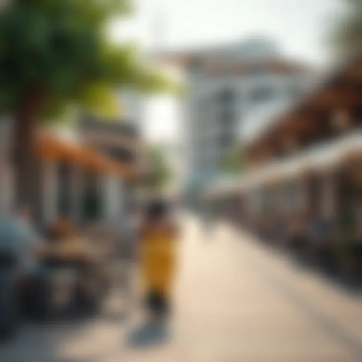 Vibrant Lifestyle at Maryah Island Vibrant lifestyle scene at Maryah Island with cafes and shops