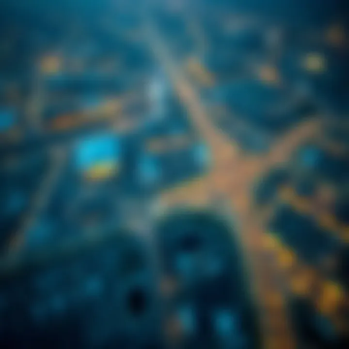 Aerial view of Ras Al Khor Industrial Area showcasing its extensive infrastructure.