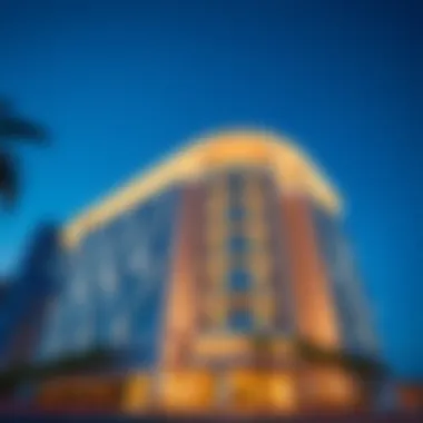 Stunning facade of Al Sarraf Building showcasing its unique architectural design