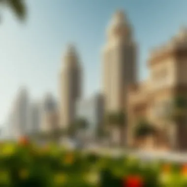 Historical context illustration depicting the evolution of Dubai's architecture