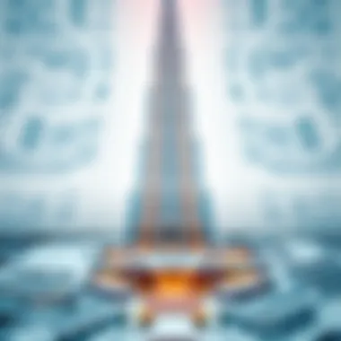 Architectural blueprint highlighting the innovative design of Burj Khalifa