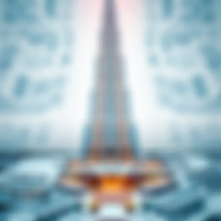 Architectural blueprint highlighting the innovative design of Burj Khalifa