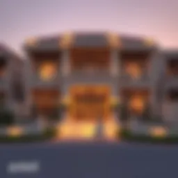 Luxurious villa exterior in Al Quoz