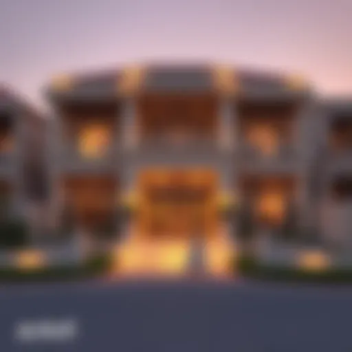 Luxurious villa exterior in Al Quoz