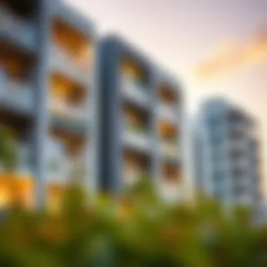 Modern apartment exterior near Mall of Emirates