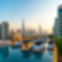 Scenic view of Dubai skyline showcasing modern architecture