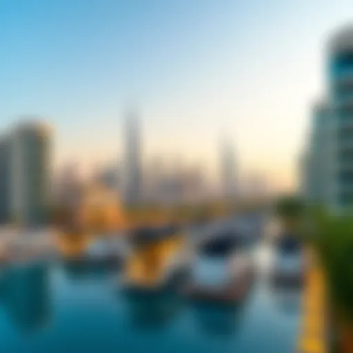 Scenic view of Dubai skyline showcasing modern architecture