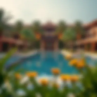 Relaxing pool area surrounded by natural beauty