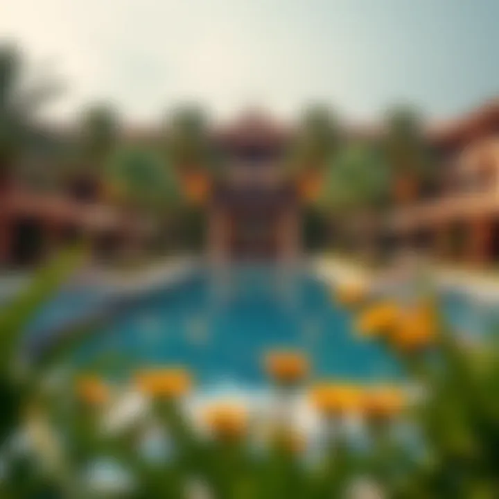Relaxing pool area surrounded by natural beauty