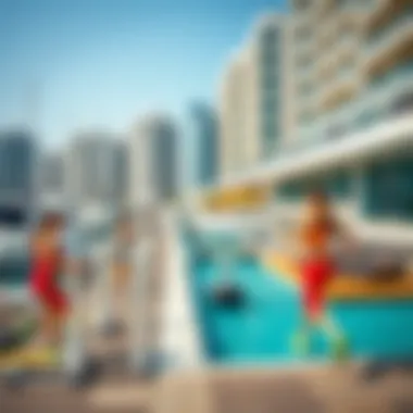A vibrant fitness community enjoying marina amenities