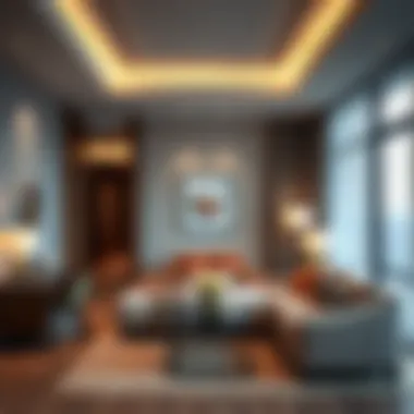 Luxurious suite interior showcasing modern design