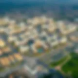 Aerial view of Jumeirah Park District One showcasing its architectural layout