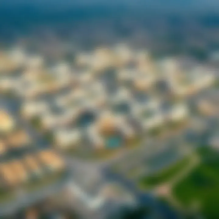 Aerial view of Jumeirah Park District One showcasing its architectural layout
