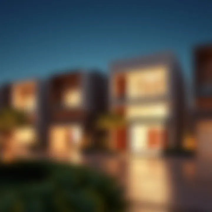 Modern homes in Jumeirah Park District One displaying unique designs