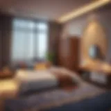 A cozy bed space in Karama showcasing modern decor