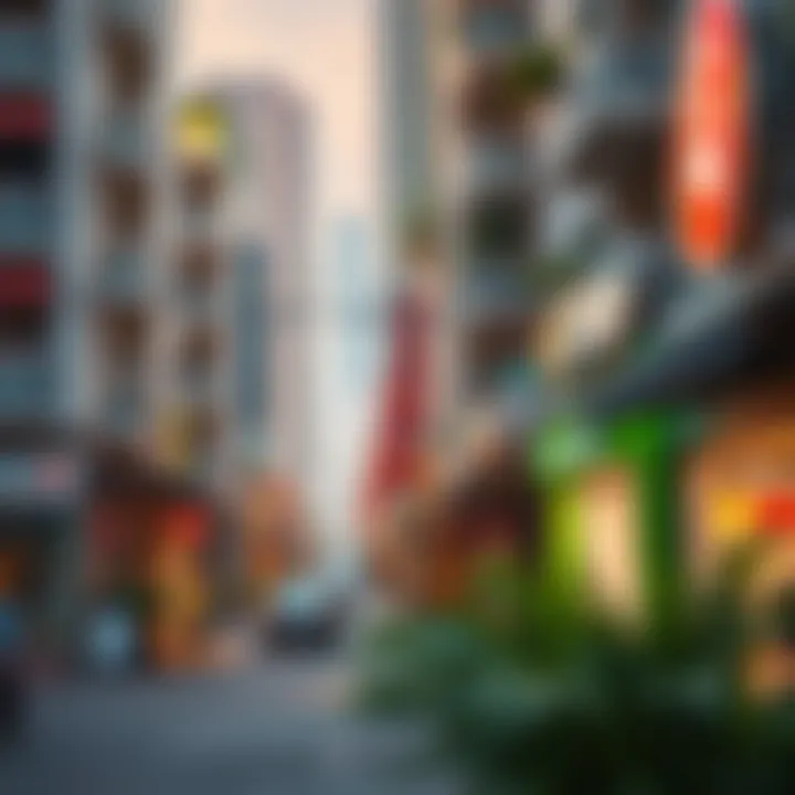 Street view of Karama highlighting local amenities