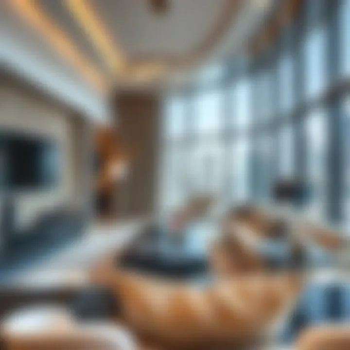 Interior snapshot of a luxury apartment within Marina Wharf demonstrating opulence
